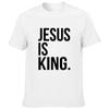 Jesus Is King Print Men Summer T-shirt Christian Religion God Faith T Shirt Men's Short Sleeve Clothing Tees Fashion Camisetas