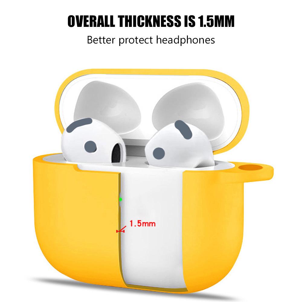 Для Airpods 4 защитный чехол силиконовый беспроводные наушники матовый Macaron сплошной цвет TPU окрашенный защитный чехол Air Pods 4