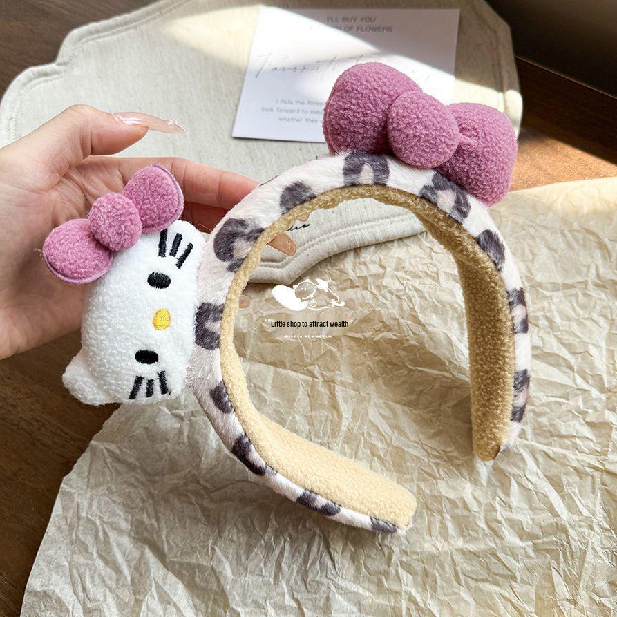 Милая ободок-бантик Hello Kitty: Милый дизайн с кошкой KT для мытья посуды, фото и моды - Идеальный осенне-зимний аксессуар