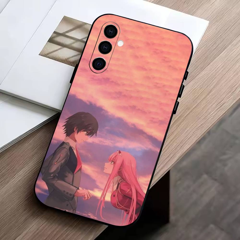 002-DARLING in the FRANXX Чехол для телефона Черный Силиконовый Мягкий Для Samsung Galaxy A73,A72,A71,A70,A53,A52,A51