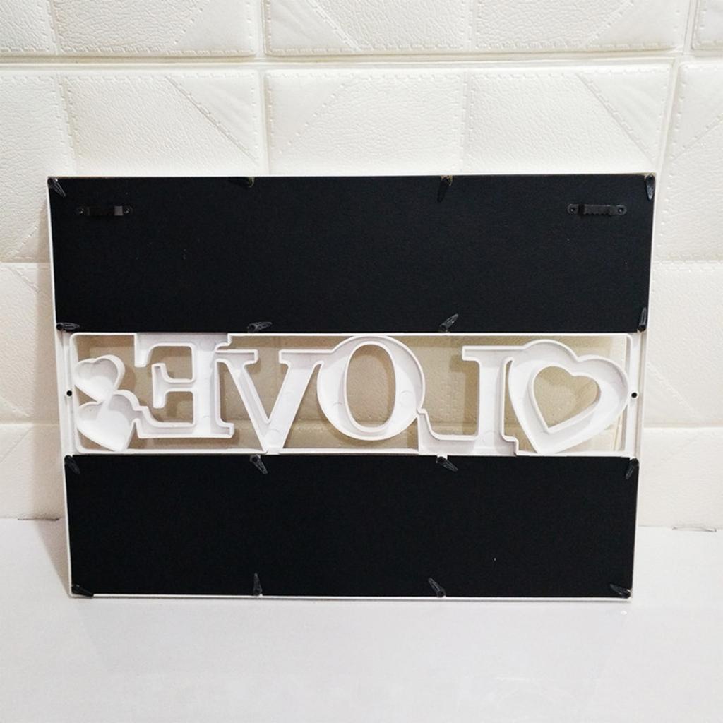 6 Slots Photo Wall Collages Kit Family Love Picture Frame Multi Opening Wall Decor Home Artwork Display
