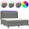 VidaXL Slat Bed Base with Mattress and LED, Upholstered Bed, Double Bed, Adult Bed for Interior Bedroom, 3138574