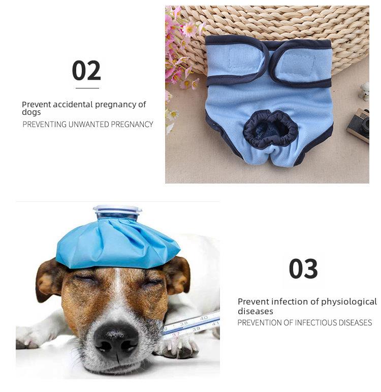 Гигиенические трусики на липучках для собак — защита от преследований во время менструации для крупных, средних и мелких пород