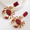 Модные Личность Преувеличенные Летние Серьги-крабы в Океанском Стиле для Отпуска Геометрические Легкая Роскошь Высококлассные Серьги с Полной Бриллиантовой Инкрустацией для Женщин