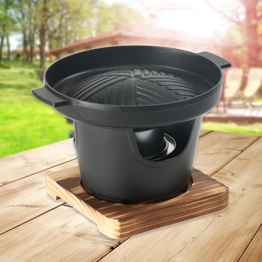 Портативный гриль для барбекю, разборная мини-печь для барбекю, безопасная в использовании японская спиртовая горелка, сад