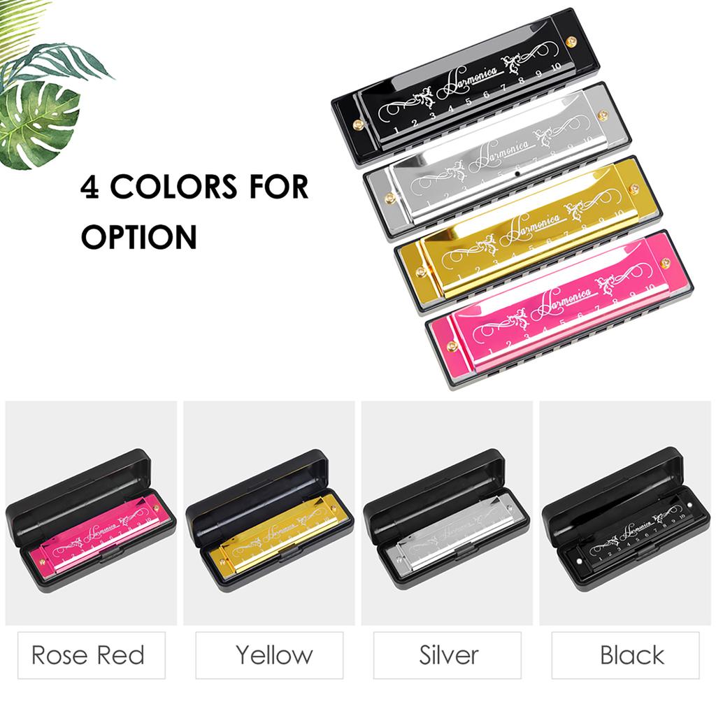 IRIN 10-луночная губная гармошка тональность C 20 тонов музыкальный подарок с футляром для хранения для начинающего студента