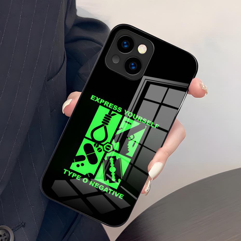 Чехол для телефона Rock Band Type O Negative для IPhone 17 Pro Max 15 Pro 16 14 Plus 12 13 Mini 11 Pro Ударопрочная стеклянная крышка