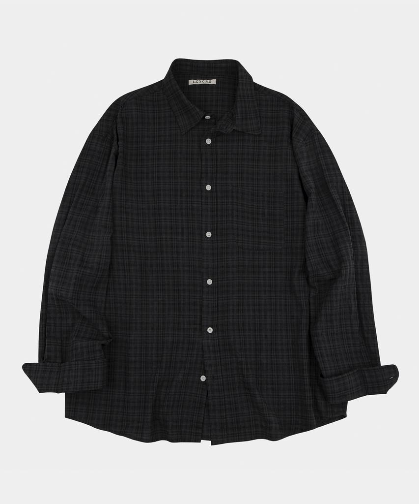 LETTERCOMO City Pop French Check Shirt Smoked Black