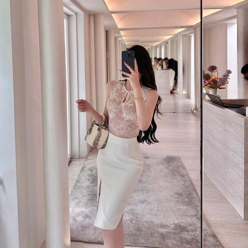 5/16 8PM Sale: High-Waisted Woven Slit Skirt