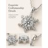 S925 Sterling Silver Snowflake Necklace for Women Versatile High-End Feel Moissanite Pendant Silver Collarbone Chain Gift