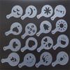 Coffee Latte Art Stencils 16-Piece Set