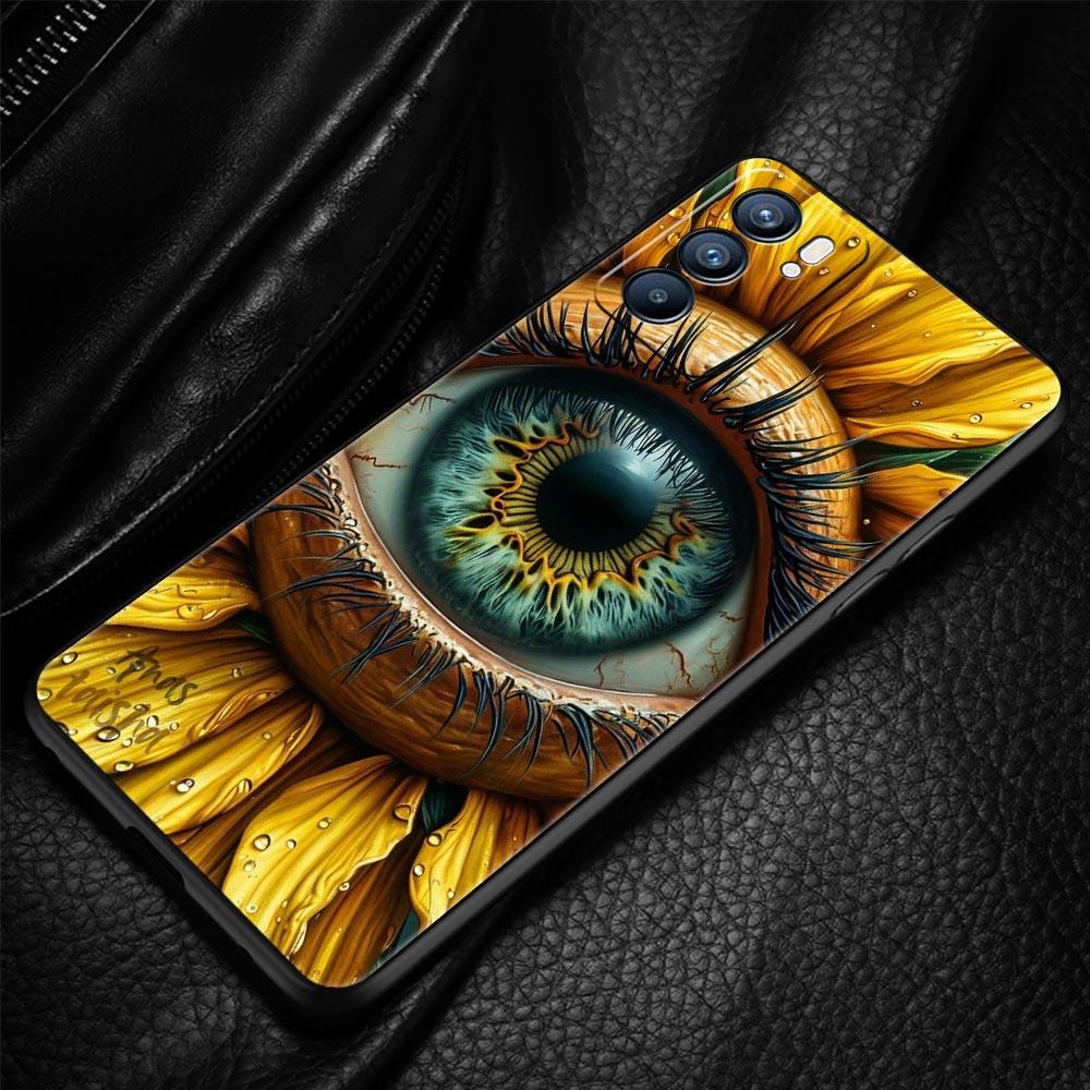 Fashion Eyelashes Eyes Phone Case For Oppo Reno 13 12 11 10 7 F Find X5 X6 A98 A80 A79 A78 A57 A54 A31 A17 Pro 5G Soft TPU Cover