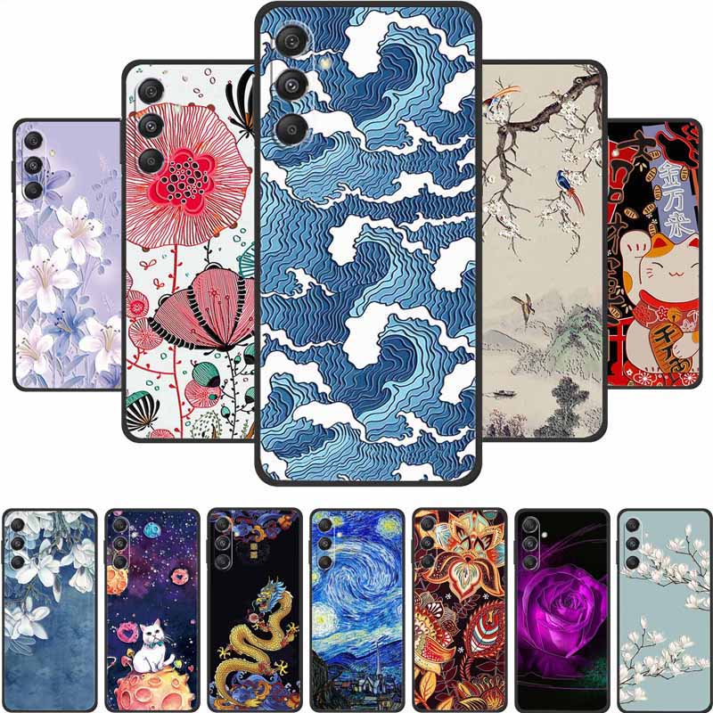3D Тисненый Чехол Для Samsung Galaxy F17 2025 Чехол Для Телефона F 17 Coque Рельефные Цветы Мягкий Силикон Задняя Крышка Для Samsung F17 5G Чехол