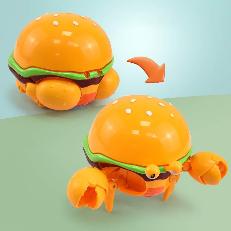 Cute Simulation Hamburger Fries Deformation Octopus Crab Toy Creative Funny With Keychain Pendant Novelty Children Puzzle Toys