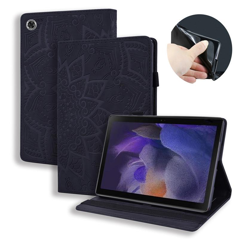 Чехол для Samsung Galaxy Tab A9 Plus 11 дюймов 2023 чехол с тиснением 3D Flower Cat Wallet Stand Cover для Galaxy Tab A9 Plus чехол Funda