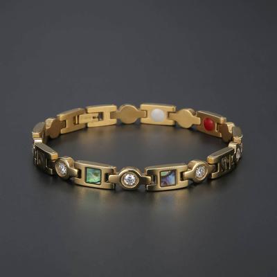 Браслет из чистого титана с магнитом Женский браслет с бриллиантами и ракушками Браслет из чистого титана