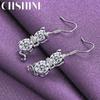 CHSHINE 925 Sterling Silver Shiny Zircon Earrings For Women Fashion Charm Jewelry