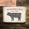 Retro Vintage Tin Metal Sign for and American Cuts of Wall Hanging Ingredients [S.T.S.G] Restaurants, Cafes, Kitchens, Beef, Poster, (Beef Sign)