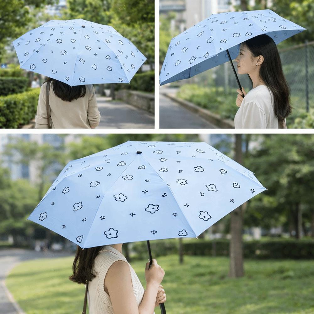 Fully Automatic Portable Folding Umbrella Cartoon Pattern Dual Use Umbrella Travel