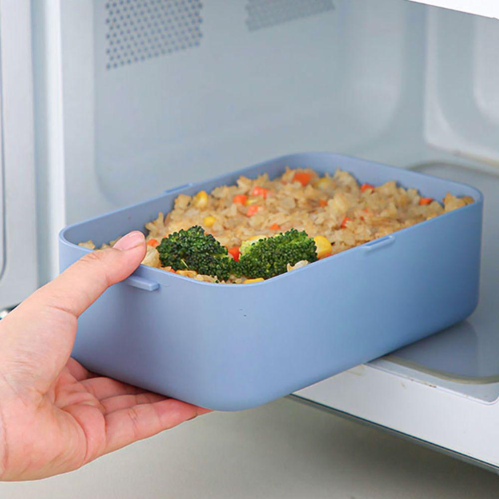 Microwavable 2 Layer Picnic Lunch Box Separated Food Storage Box Food Container Outdoor