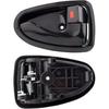 2 Smooth Black Interior Inside Door Handles for Hyundai Accent 2000 2001 2002 2003 2004 2005 2006 Front or Rear Left and Right Side w/Door Lock