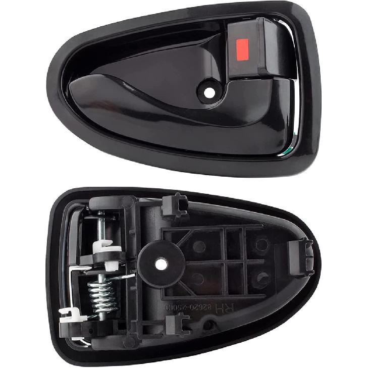 2 Smooth Black Interior Inside Door Handles for Hyundai Accent 2000 2001 2002 2003 2004 2005 2006 Front or Rear Left and Right Side w/Door Lock