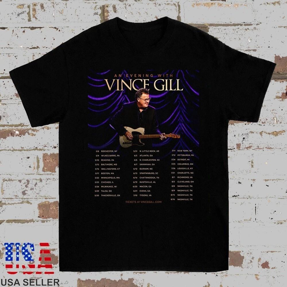 Vince Gill An Evening With Summer Tour T Shirt Full Size S-3XL Unisex T-Shirt