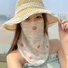 Breathable Women Mask Scarf Floral Printed Neck Gaiter Scarf  for Summer Outdoor Sports