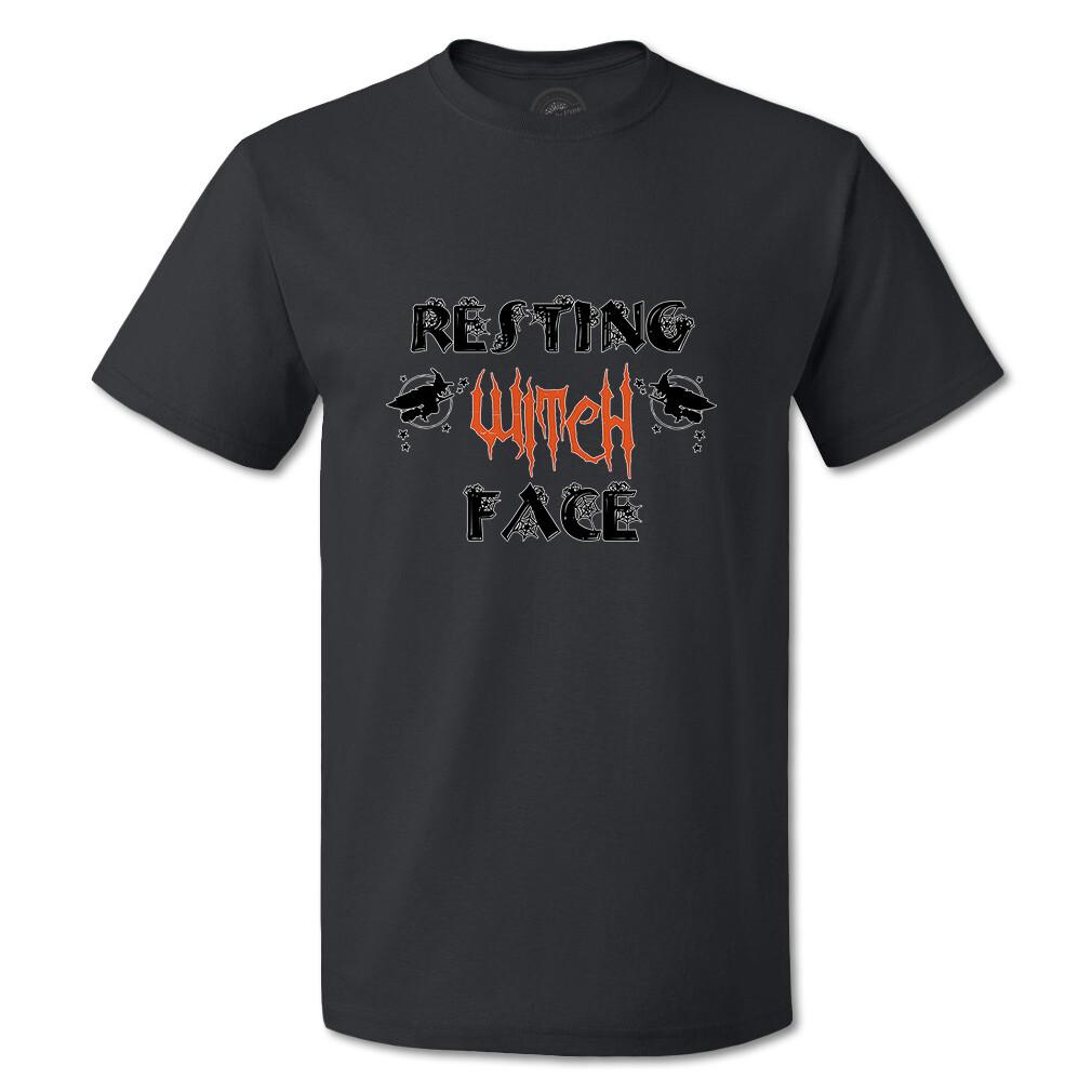 Funny Graphic T Shirts Halloween Resting Witch Face Cotton Bats Top Frankenstein