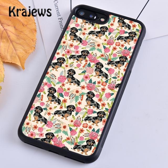 Krajews Dachshund Pattern Soft Phone Case Cover For iPhone 17 Air 16 15 14 plus 11 12 13 pro max coque Shell Fundas