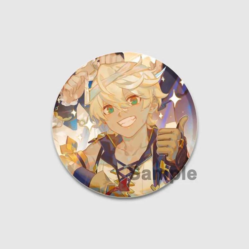 Значки Bennett 32/44/58 мм, аниме-броши ручной работы Genshin Impact, значок на лацкан игрового персонажа, креативный значок в виде мультяшной фигурки, подарочный аксессуар