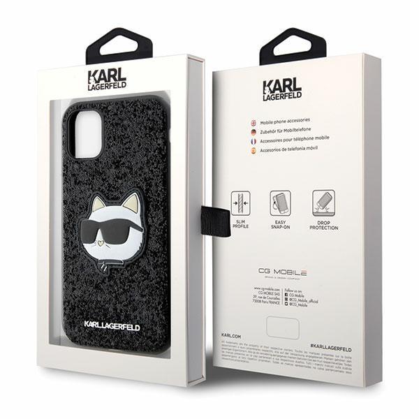 Etui do iPhone 11 Karl Lagerfeld Glitter Choupette Czarny