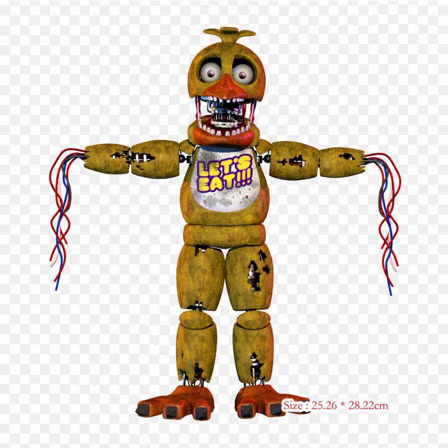 Nathanzica Oficial Withered Five Nights At Freddy's 2 Five Nights At Iron-on Transfers For Clothing Tshirt Bag Heat Transfer Stickers Iron On Patches