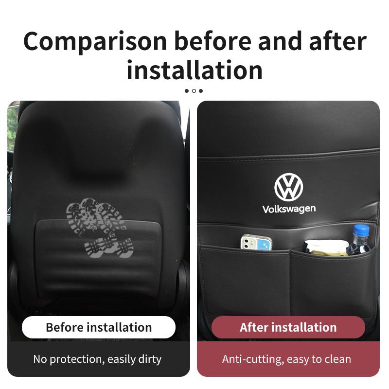 Car Seat Back Anti Kick Mats Protector Cover Seat Storage Kick Pads For Volkswagen VW Golf 4 6 7 GTI Tiguan B6 B7 MK5 MK6 Polo zf9