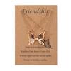 Euro-American Hot-Selling Diamond Butterfly Alloy Unisex Necklace Instagram Magnetic Best Friends Niche Pendant