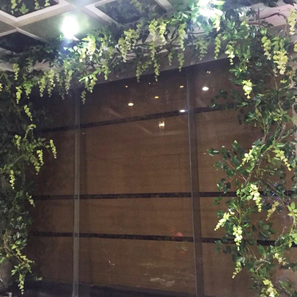 2pcs 1.8m Wisteria Artificial Flower Vine Ivy Leaf Garland Rattan String Flowers Fake Plant Leaf Rattan Trailing Fake Flower