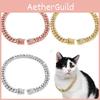 Glamorous Gold Dog Collar Necklace With Sparkling Rhinestones