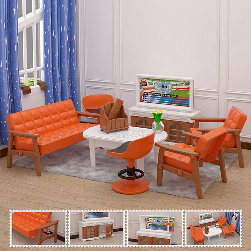 1 Набор Мебель для кукольного домика Миниатюрная игрушка для кукол Дети Дети Дом Игровая игрушка Мини-мебель Кукольные игрушки Мальчики Девочки Подарки