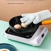In-Stock Silicone Heat-Insulating Gloves with Padded Five-Finger Design and Widened Edge for Baking and Oven Use