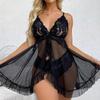 Sexy Women Lingerie Women Porno Sleepwear Transparent Lace Dress Nightdress Erotic Clothing