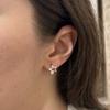 Silver Earrings with Cubic Zirkonia (2137573)