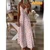 IHUASU Spring Summer Women's Dress Slimming Long Floral Slip Dress