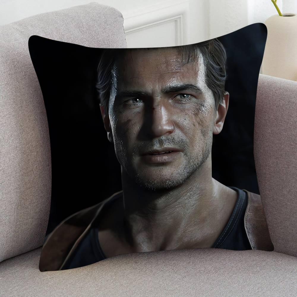 Game Uncharted Cute Cartoon L Game Cushion Cover Pillowcase Upholstery Sofa Throw Pillow Home Decor Pillowcas