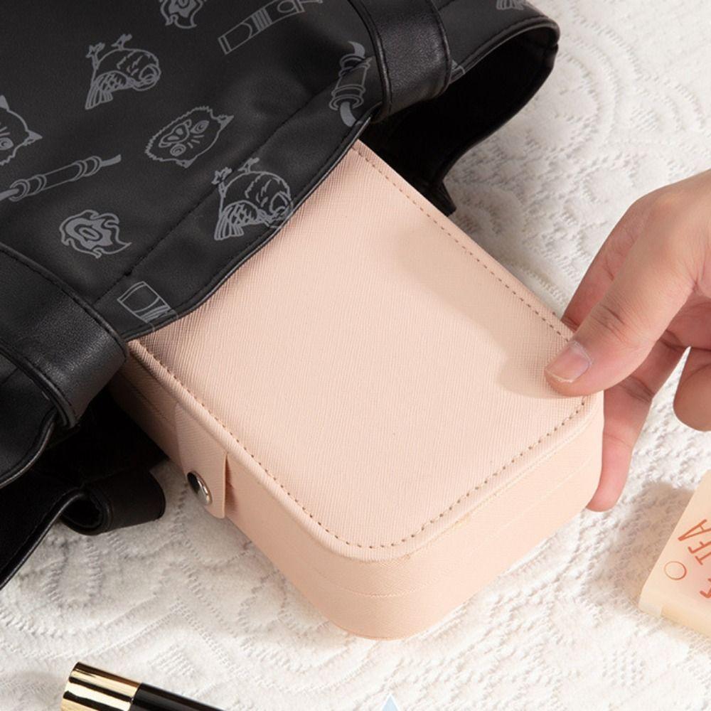 Mini Jewelry Storage Box Square Earring Organizer Simple Necklace Ring Case Outdoor