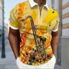 Мужская рубашка поло повседневная на молнии с коротким рукавом модная повседневная на молнии летняя весенняя рубашка стандартного кроя с цветным принтом 3D-принт