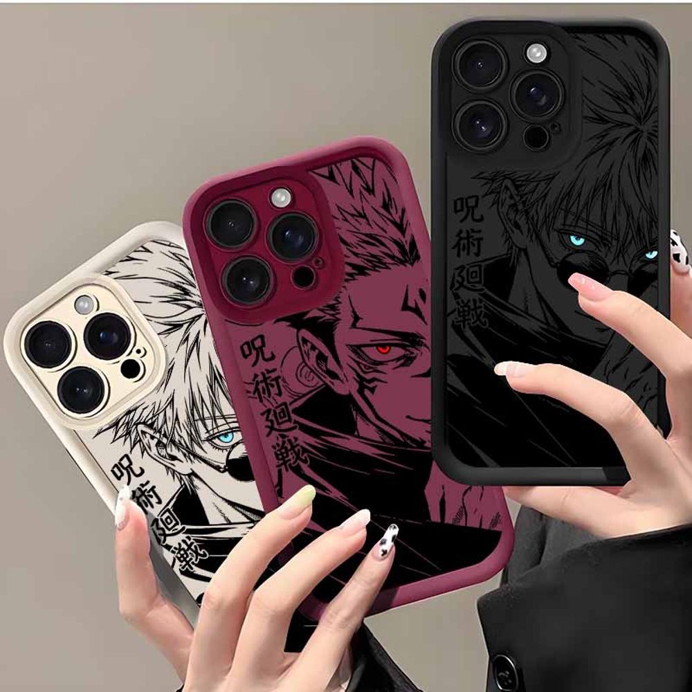 J-Jujutsus Kaaisen Satoru Gojo Sukuna For Apple iPhone 17 16 15 14 13 12 Mini 11 Pro Max Eyes Ladder Cover Funda Soft Phone Case