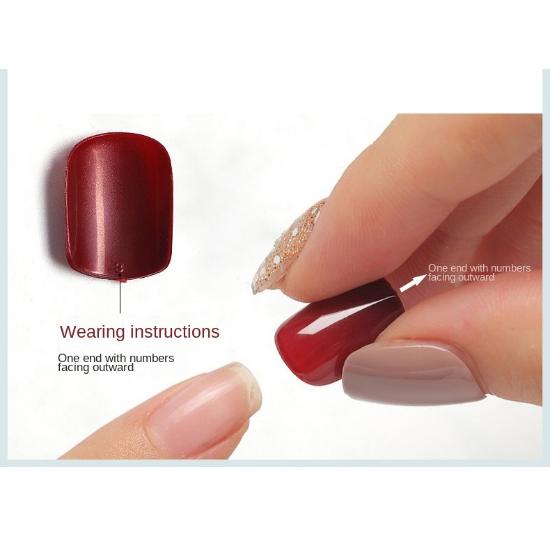 Fake Nails Matte Frosted Full Set Coffin Nails Girl Ballet False Nails Finished Nail Art Glitter Shiny Blingbling Press On Square Pointed Full Cover