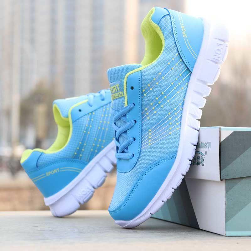 Женская легкая прогулочная обувь Кроссовки с дышащей сеткой на мягкой подошве