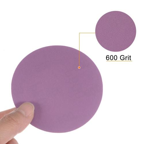 uxcell Purple Sanding Discs, 600 Grit, 75mm Hook and Loop Circular Sandpaper, Professional Sandpaper for Wet and Dry Polishing, Metal, Wood, and Drywa