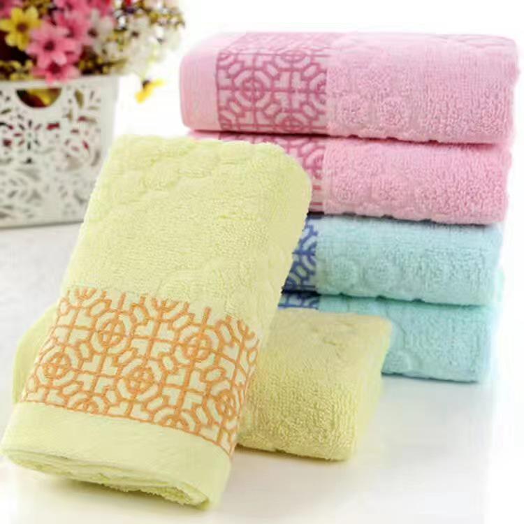 100% Хлопковое жаккардовое полотенце - 100 г Впитывающее и утолщенное для умывания и купания взрослых